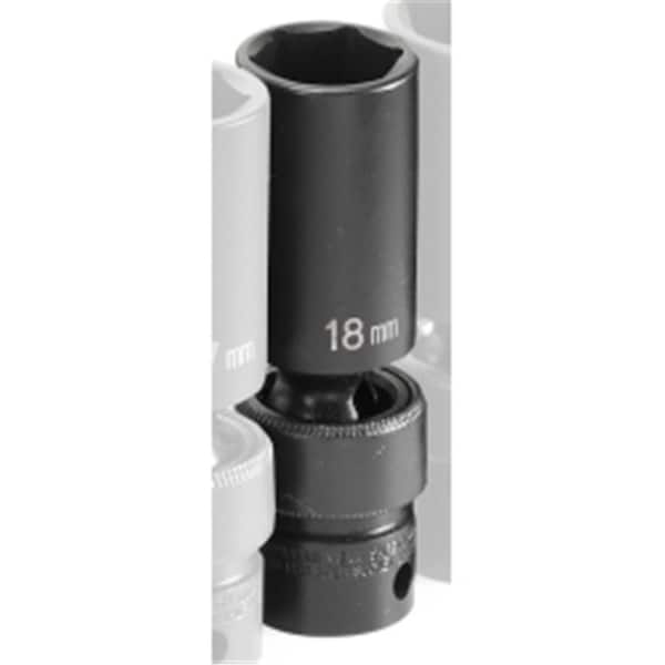 Light House Beauty 38 in. Drive x 18mm Deep Metric Universal Impact Socket LI3543915 - main